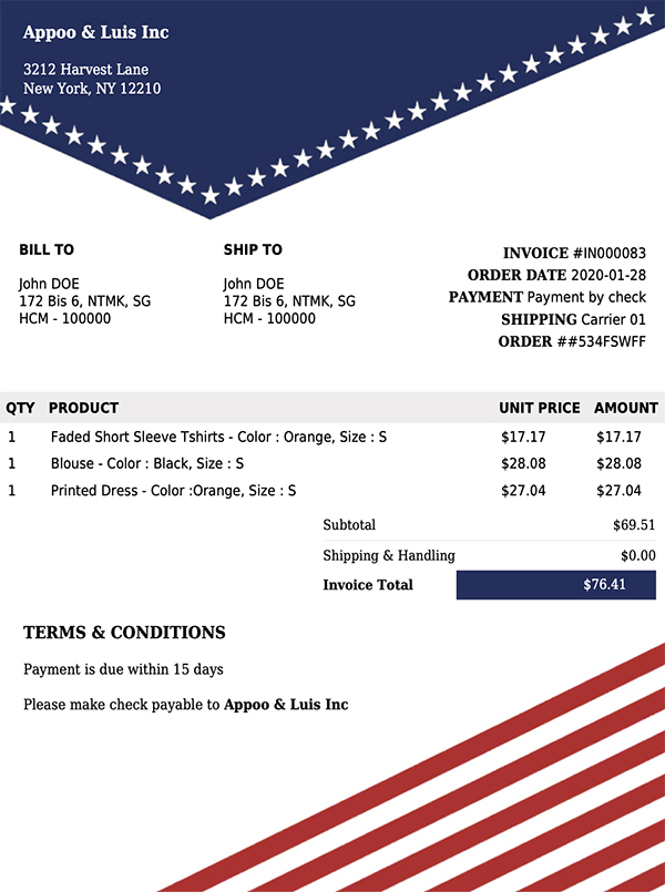 DocumenThemix - Customizable themes for Prestashop Documents: Order invoices, Delivery Slips & Credit Slips in PDF