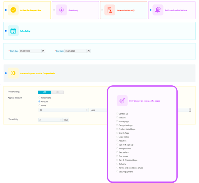 Newsletter Popup Configuration