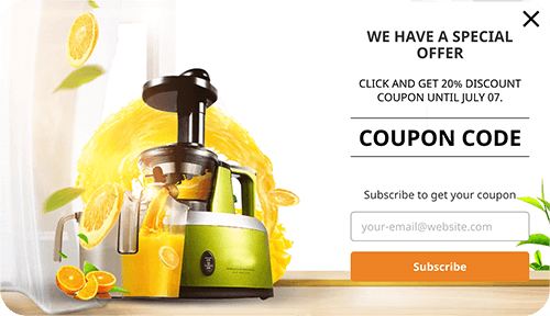 Newsletter Popup Juice theme