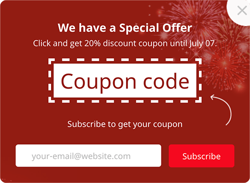 Newsletter Popup New Year theme