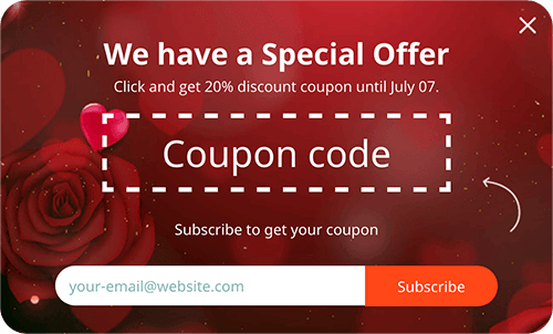 Newsletter Popup Valentine Theme