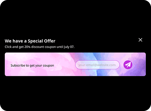 Newsletter Popup Dream theme