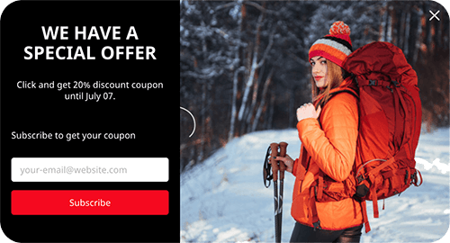 Newsletter Popup Snow theme