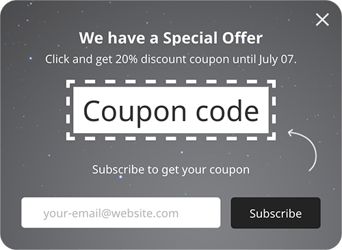 Newsletter Popup Black Friday theme