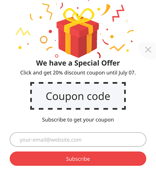 Newsletter Popup Default theme