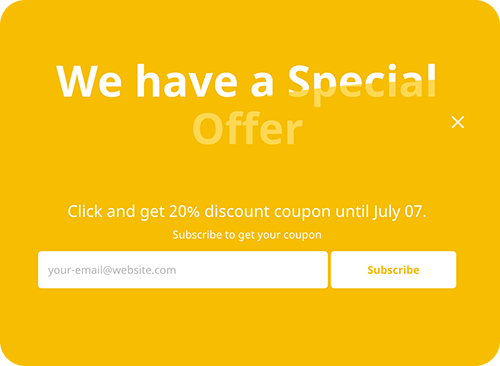 Newsletter Popup Wave theme