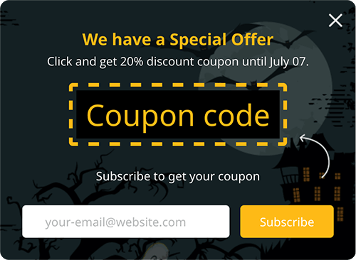 Newsletter Popup Halloween theme