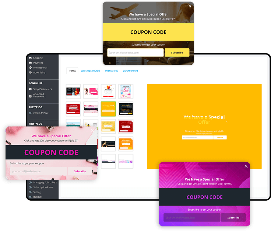 Prestashop Newsletter Popup theme