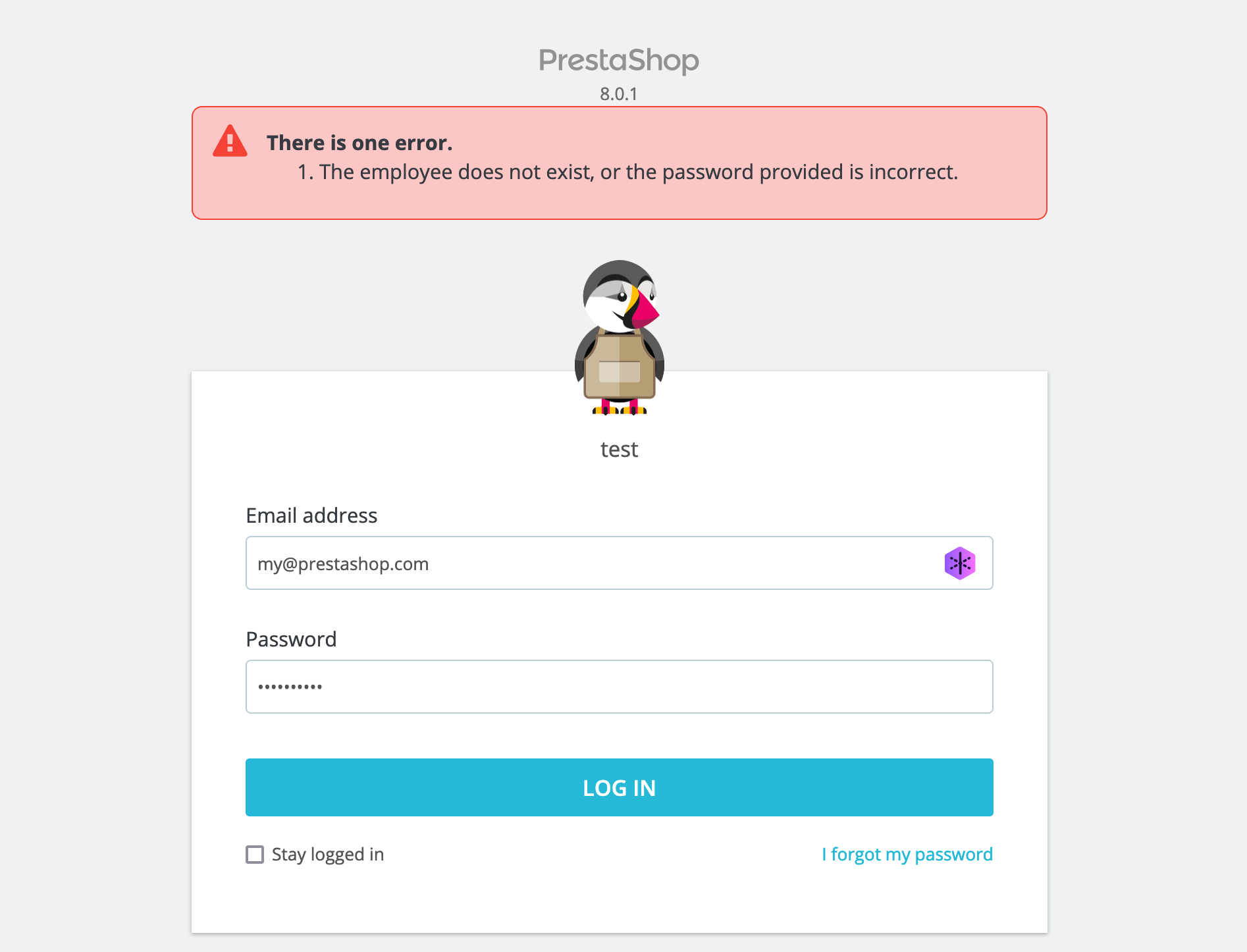 Back Office PrestaShop