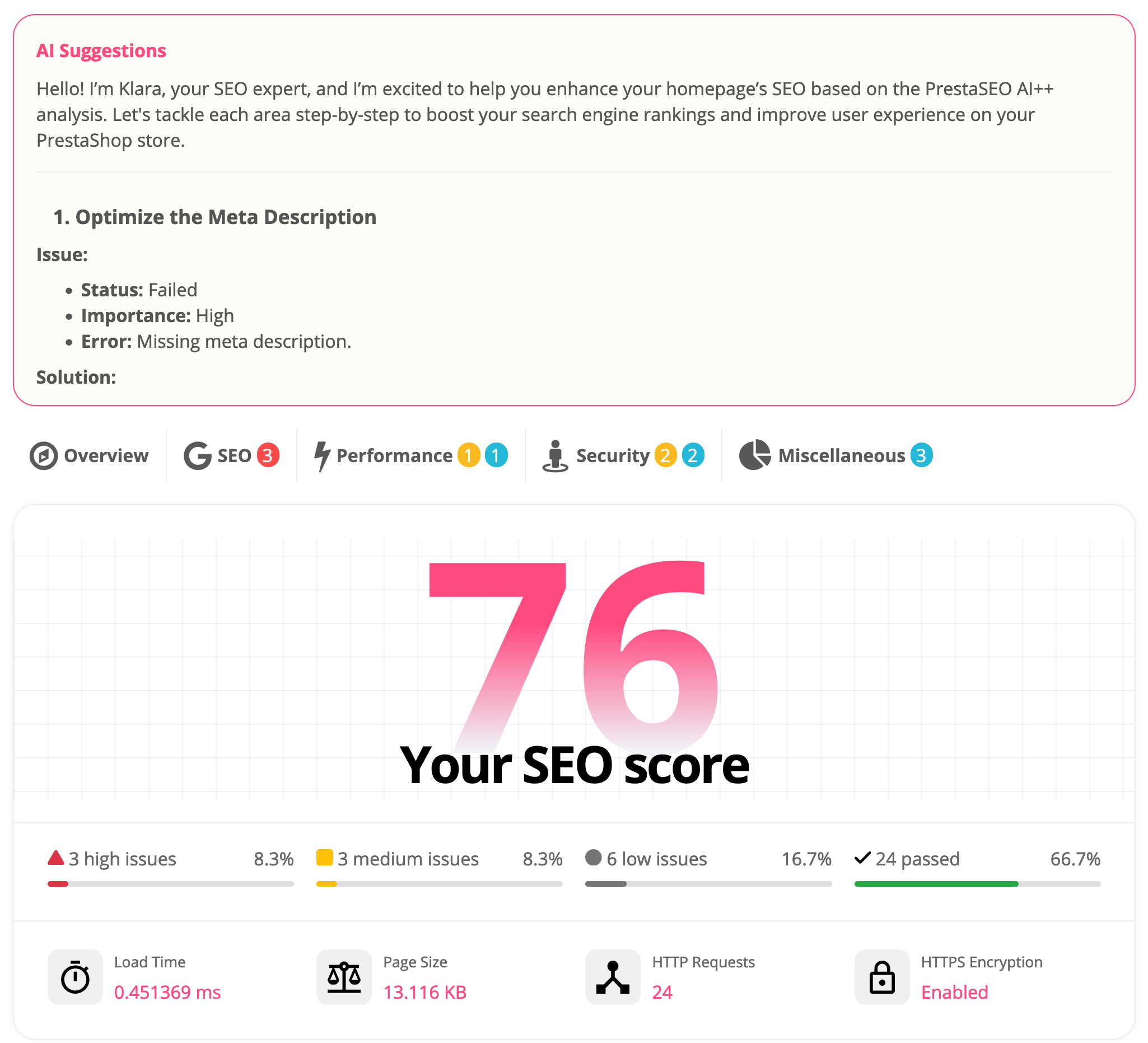 PrestaShop SEO Expert module
