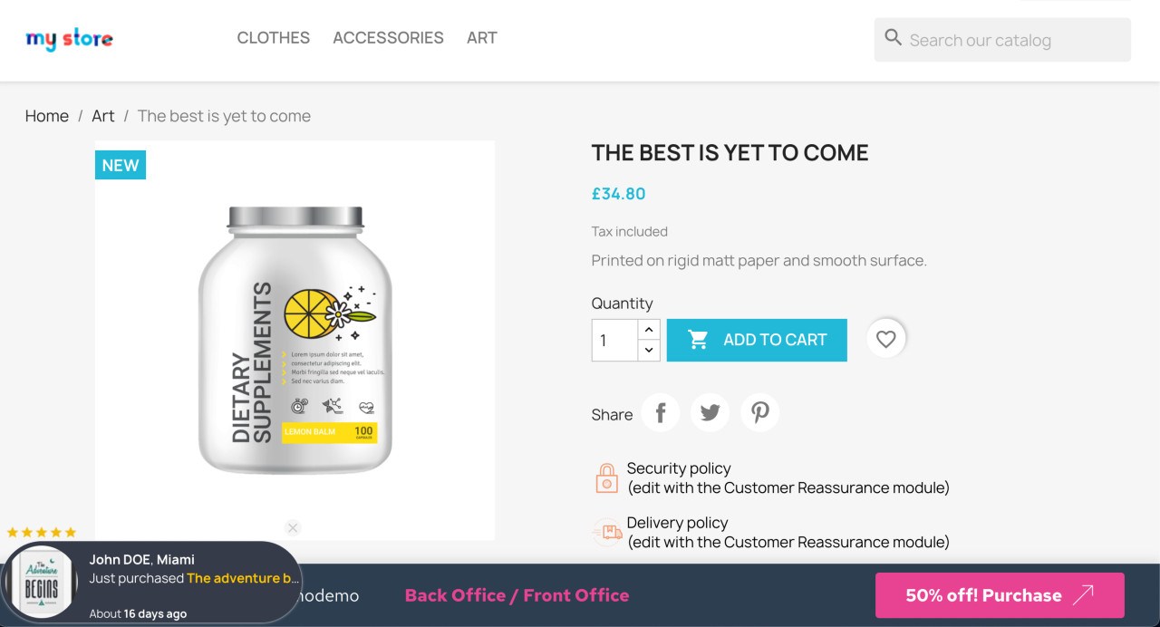 PrestaShop 8 store