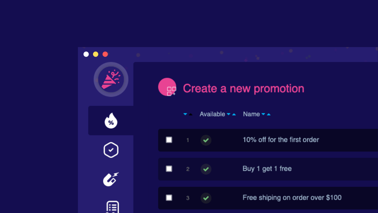 Create a new promo code