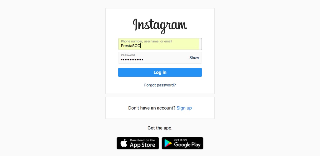 Login Instagram