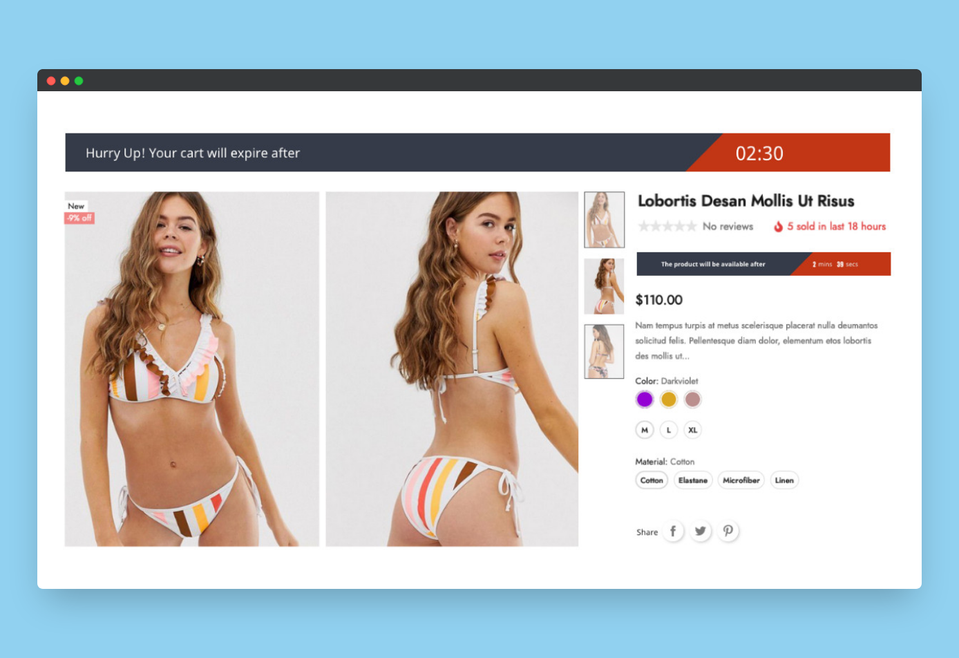 Produits de réserve temporaire et expiration du panier: nouvelle mise à jour