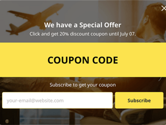 Thème pop-up de la newsletter Fly