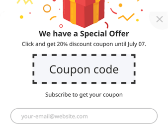 Thème pop-up par défaut de la newsletter