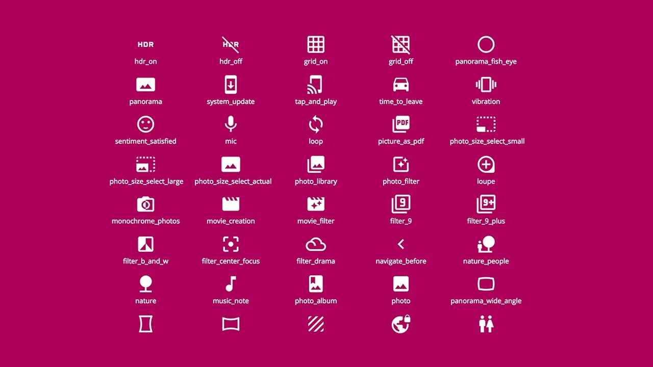 List of Prestashop 1.7 Icons