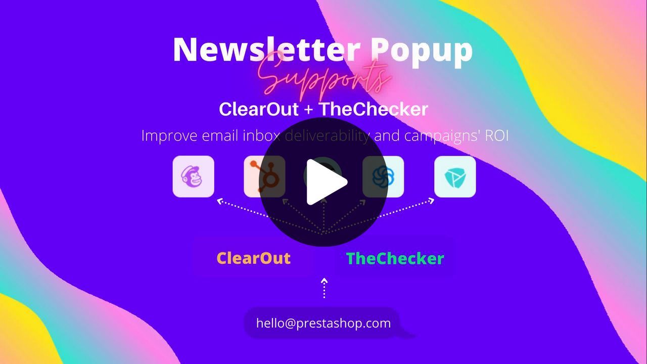 Newsletter Popup supports ClearOut & TheChecker