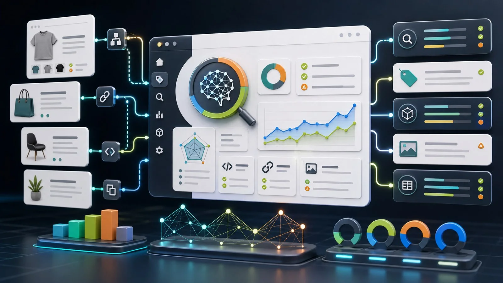 AI SEO audit dashboard for PrestaShop technical quality checks