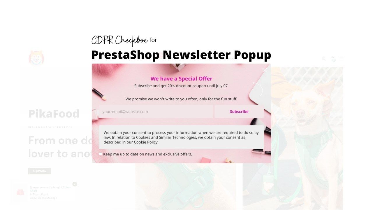 PrestaShop GDPR Checkbox