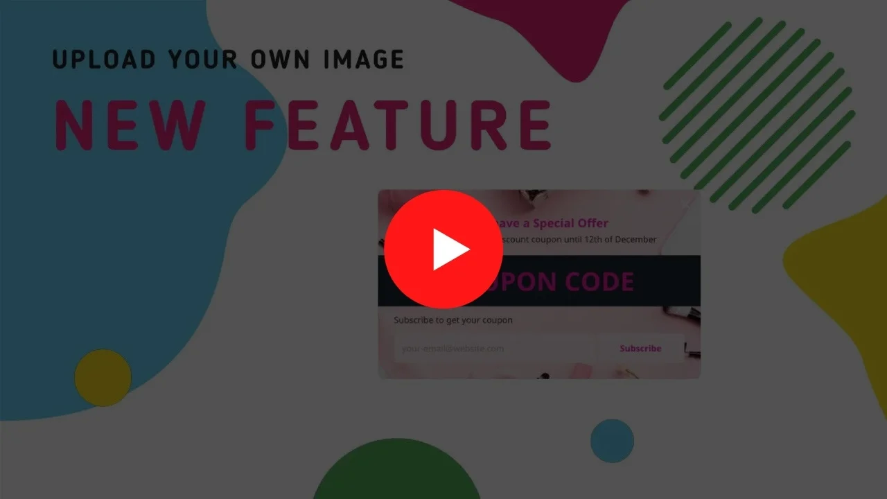 Newsletter Popup new feature: upload your own image