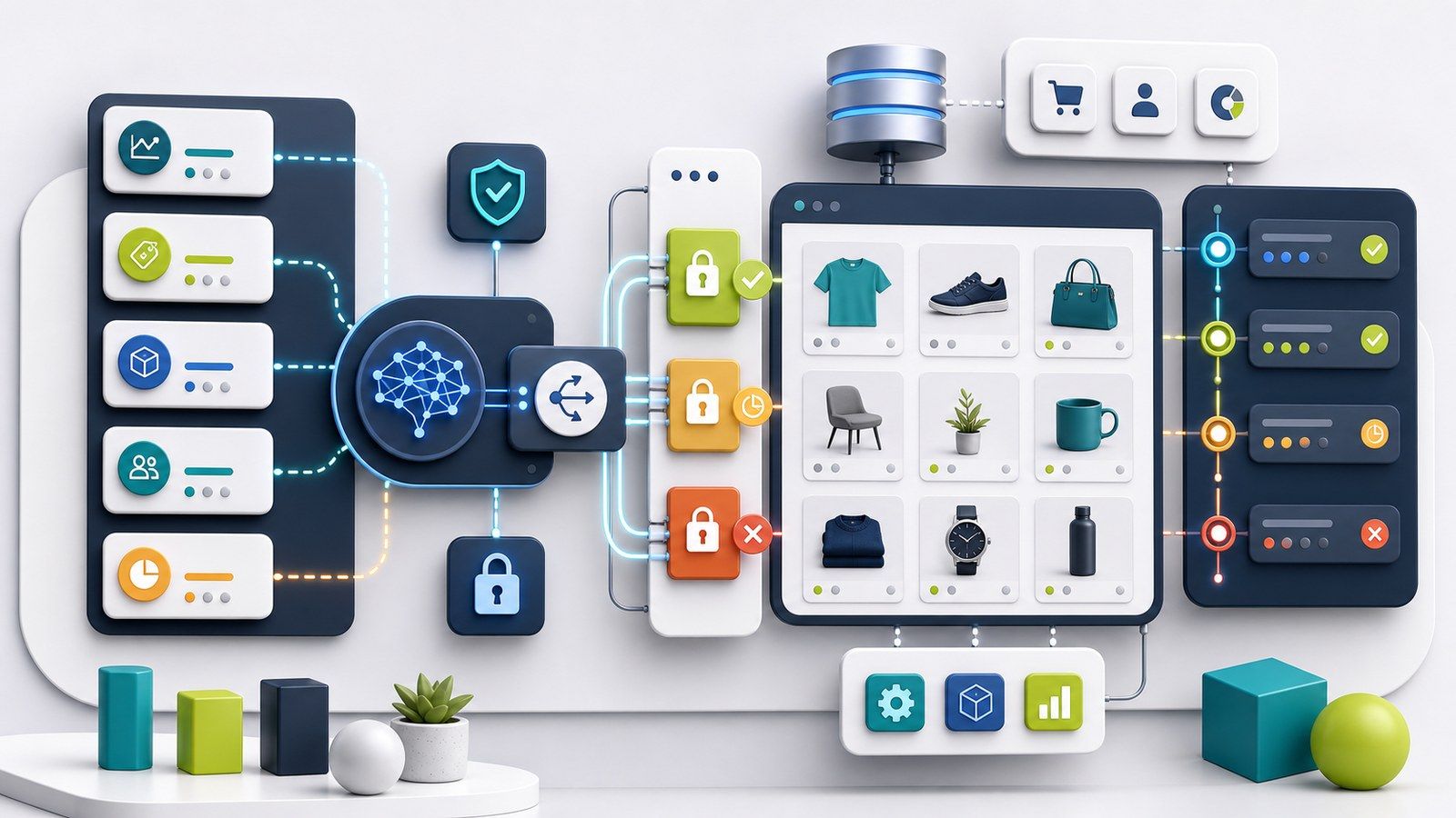 Pokój sterowania automatyzacją AI w ecommerce z bramkami uprawnień i ścieżką audytową