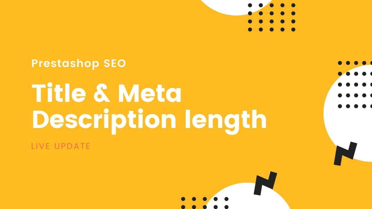 Prestashop title - meta description length