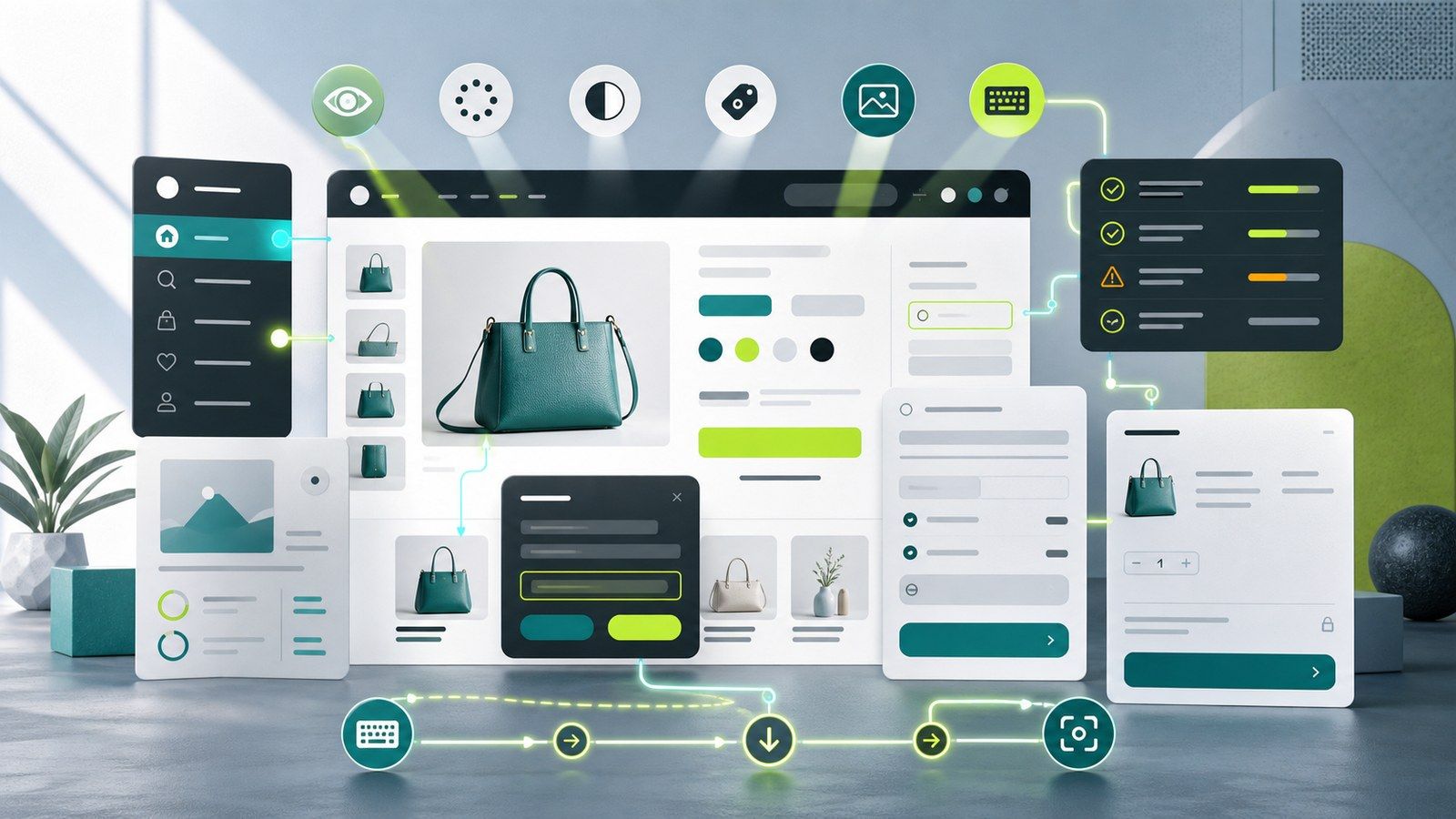 Audit d’accessibilité du paiement PrestaShop avec étiquettes de formulaires et chemins de focus