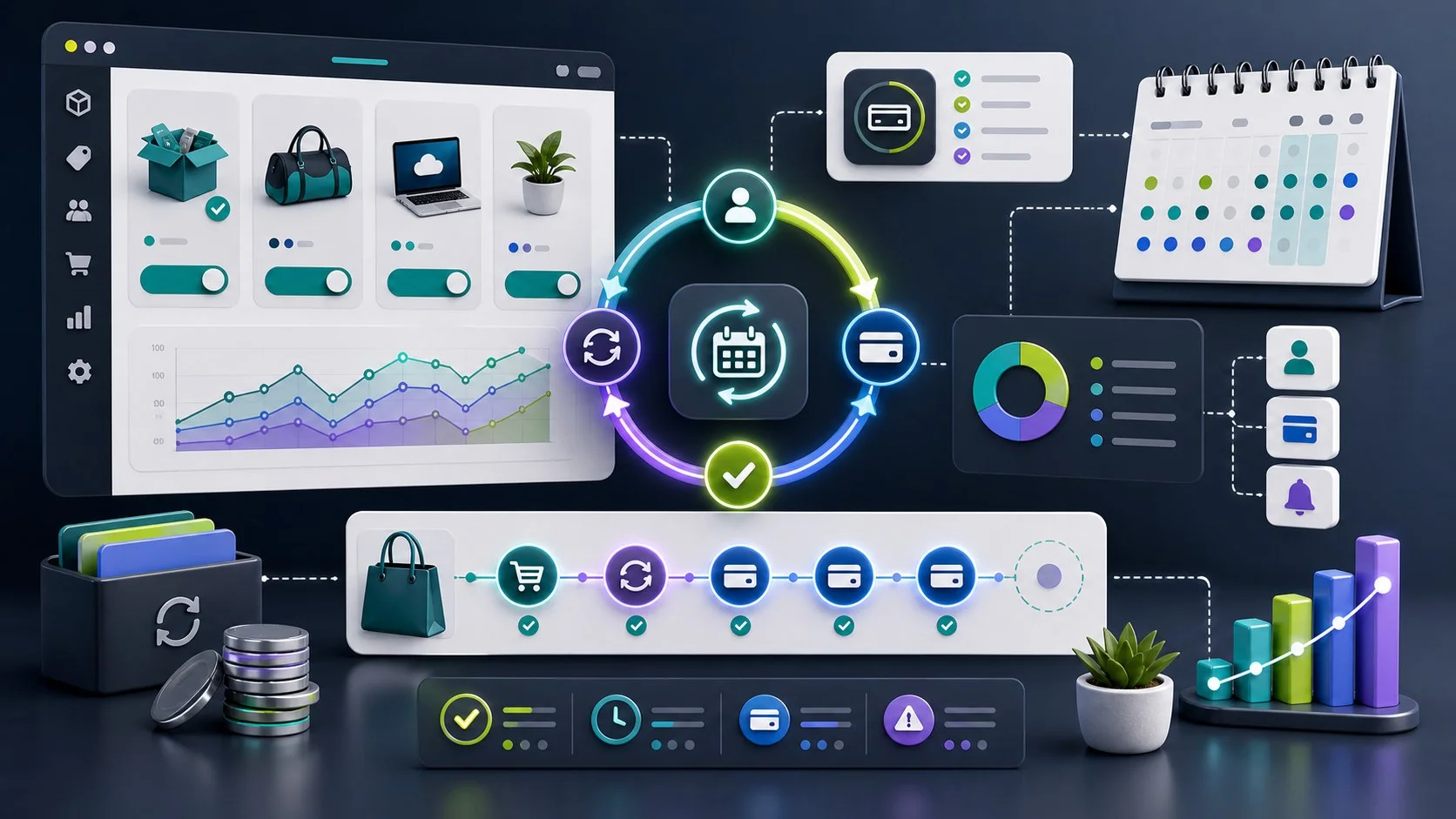 PrestaShop recurring revenue workflow with subscription billing, PayPal renewals and customer lifecycle metrics