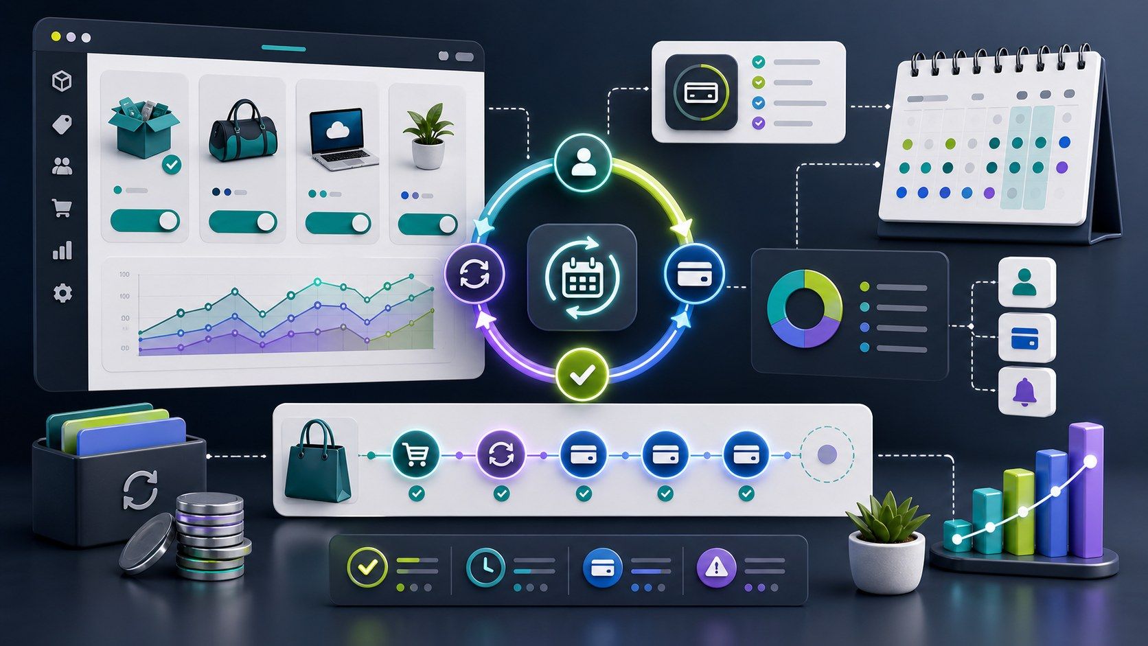 Flux de flux de revenus récurrents PrestaShop avec facturation par abonnement, renouvellements PayPal et indicateurs du cycle de vie client