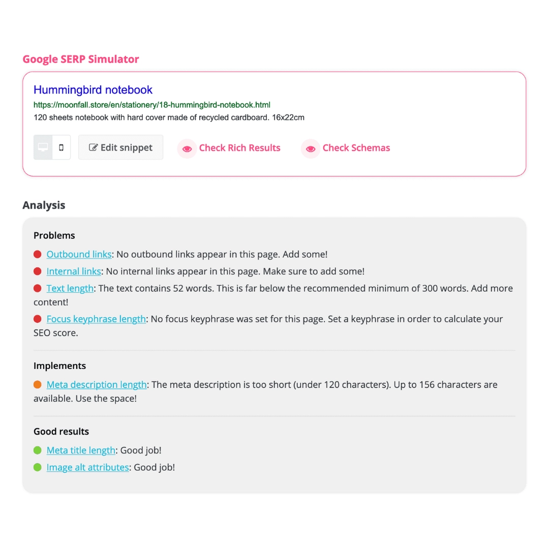 PrestaShop SEO Analysis