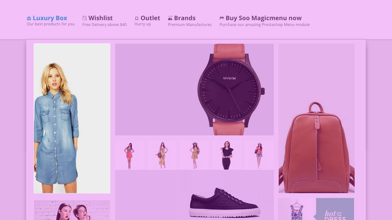 How to show subcategories images in Prestashop's top menu