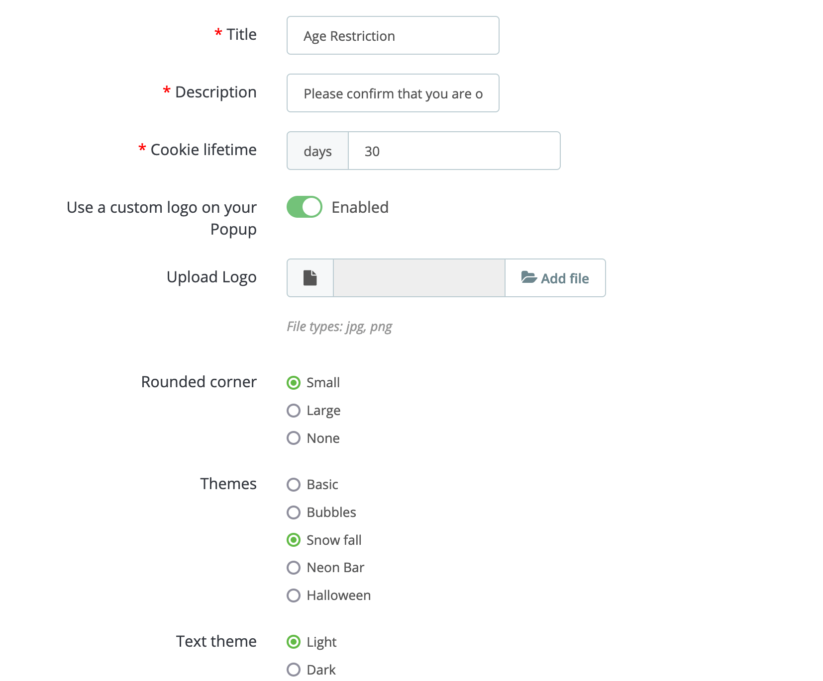 Verification age PrestaShop