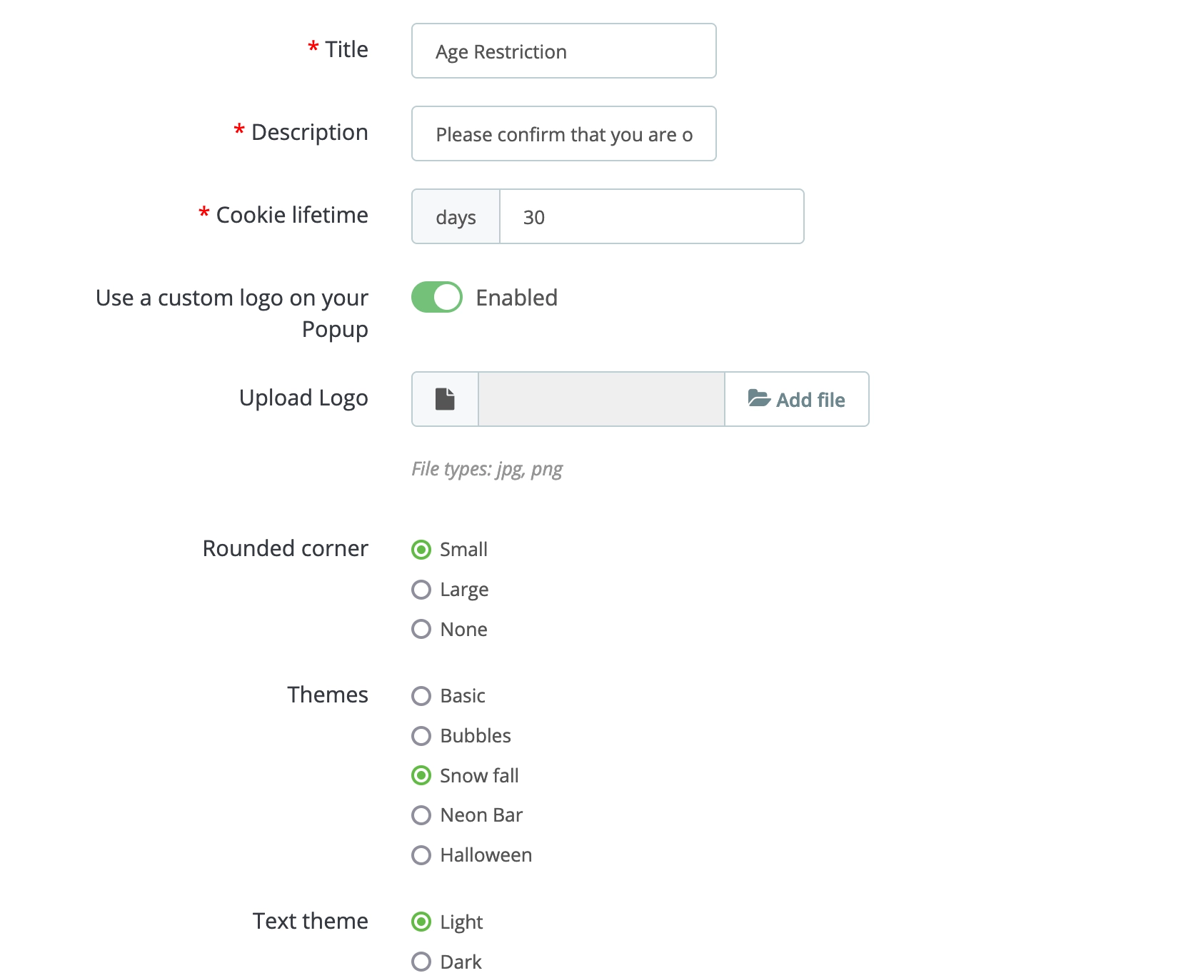Verification age PrestaShop